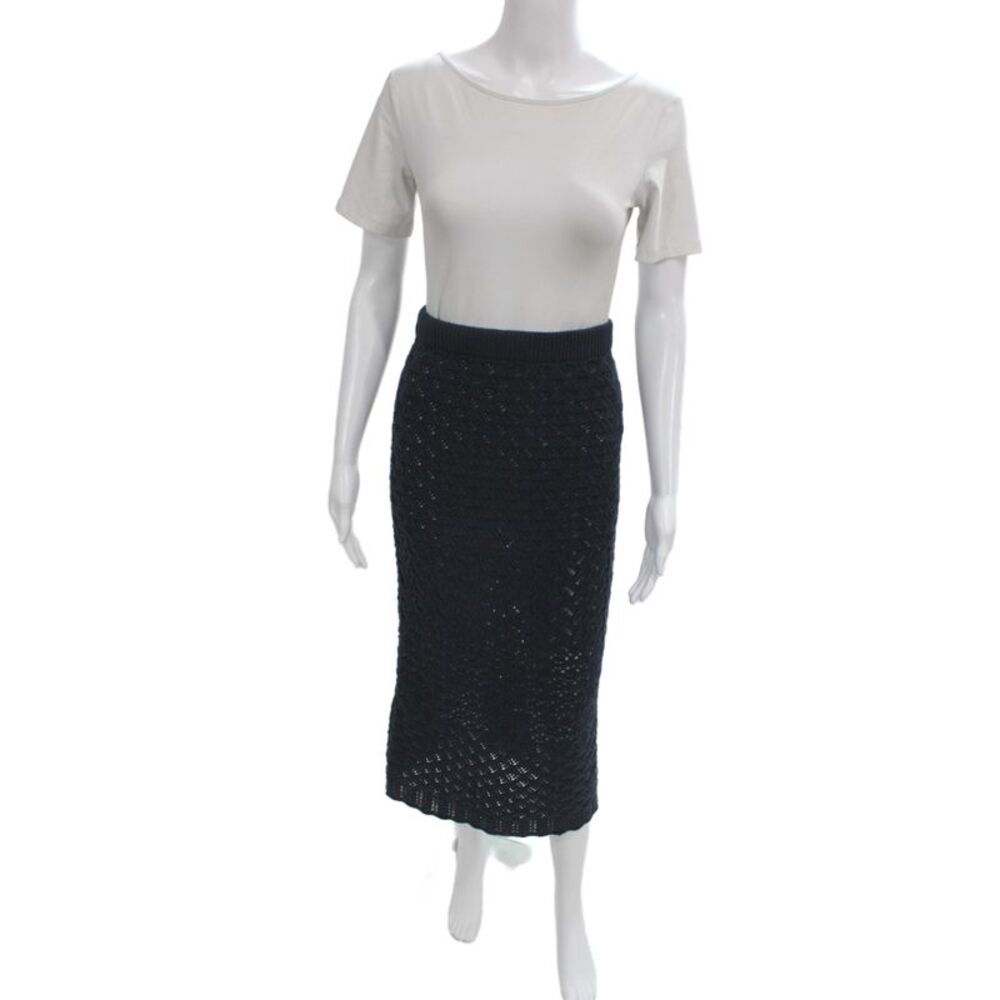 Unsubscribed Women Blue 100% Cotton Straight Pencil Skirt Size S